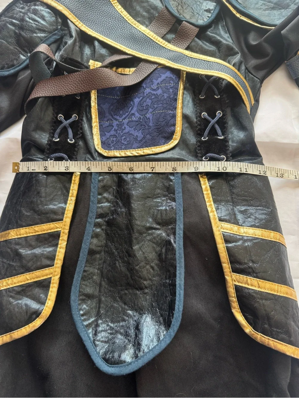 Kids Black and Gold Ninja Costume Hooded Jumpsuit